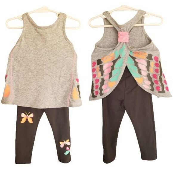 Girls Butterfly Tank Top and Leggings Set Combo 18 months - Picture 1 of 7